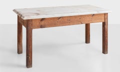 Marble-Top Potting Table, circa 1890