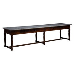 Used Marble Top Preparation Table, Italy circa 1890