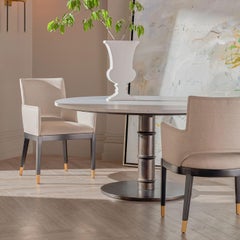 Marble Top Round Dining Table