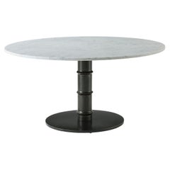 Table de salle à manger ronde à plateau en marbre