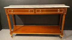 Marble Top Russian Neoclassical Consoles Concave Sides and Bronze Mounts a Pair