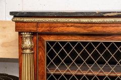 Marble-Top Server Cabinet with Grid Doors