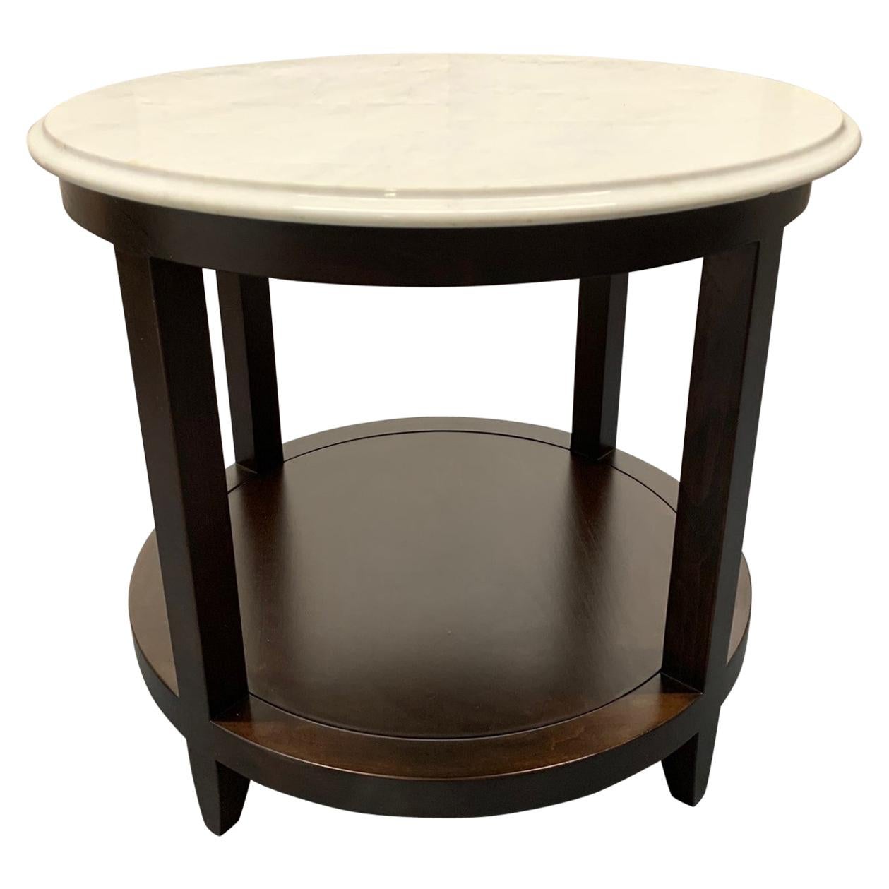 Marble-Top Side Table by Baker Furniture Company For Sale