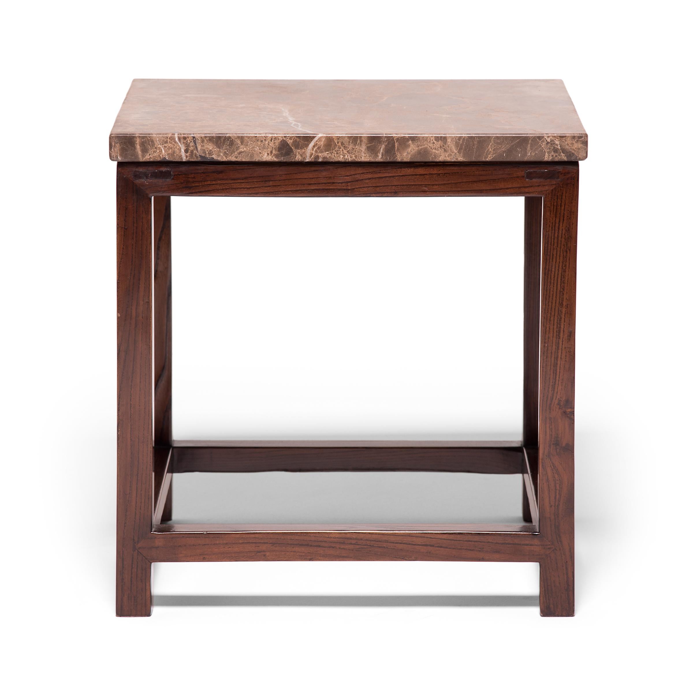 marble top square table
