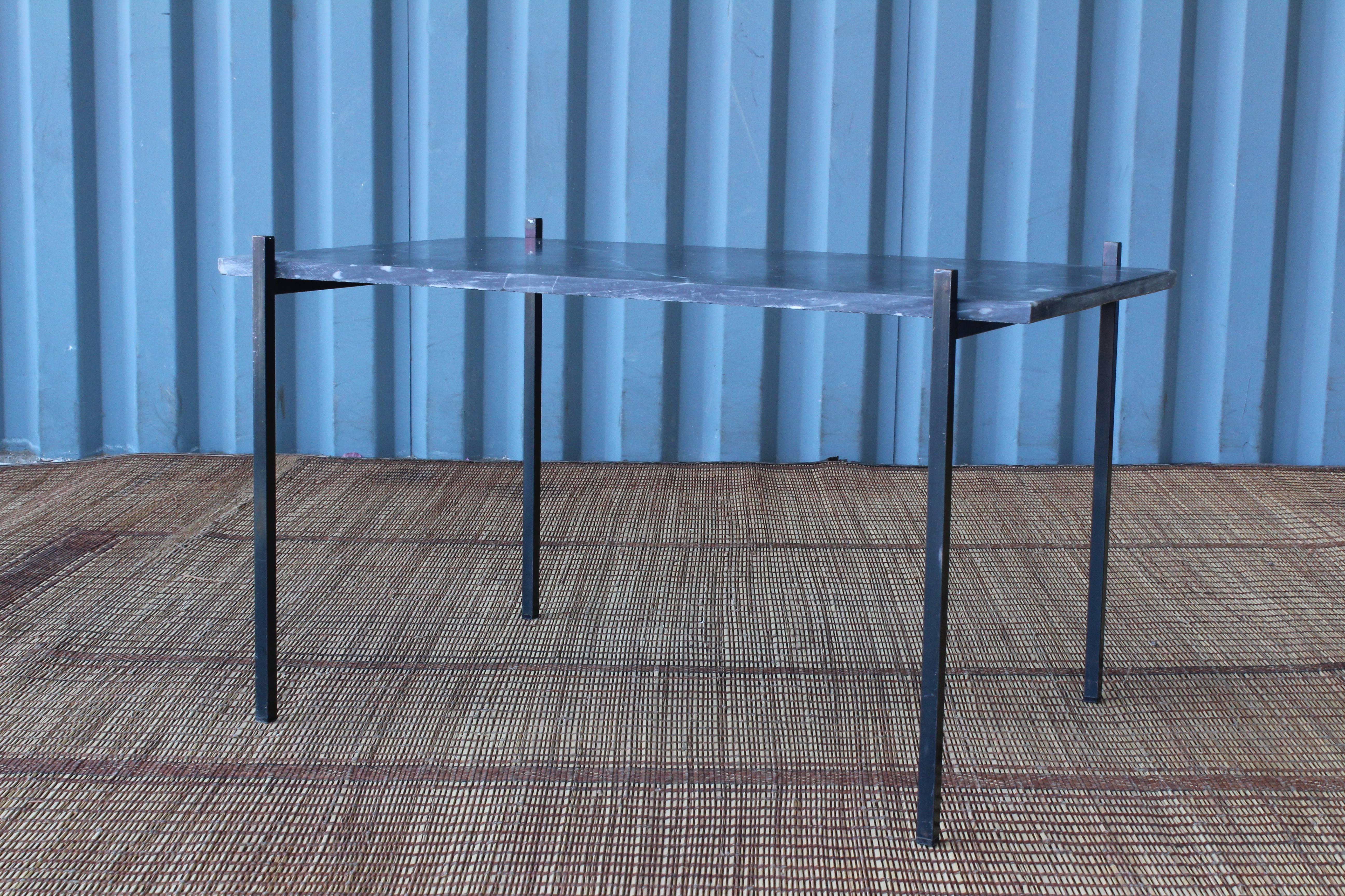 Mid-20th Century Marble-Top Tables on Metal Bases, Italy, 1960s