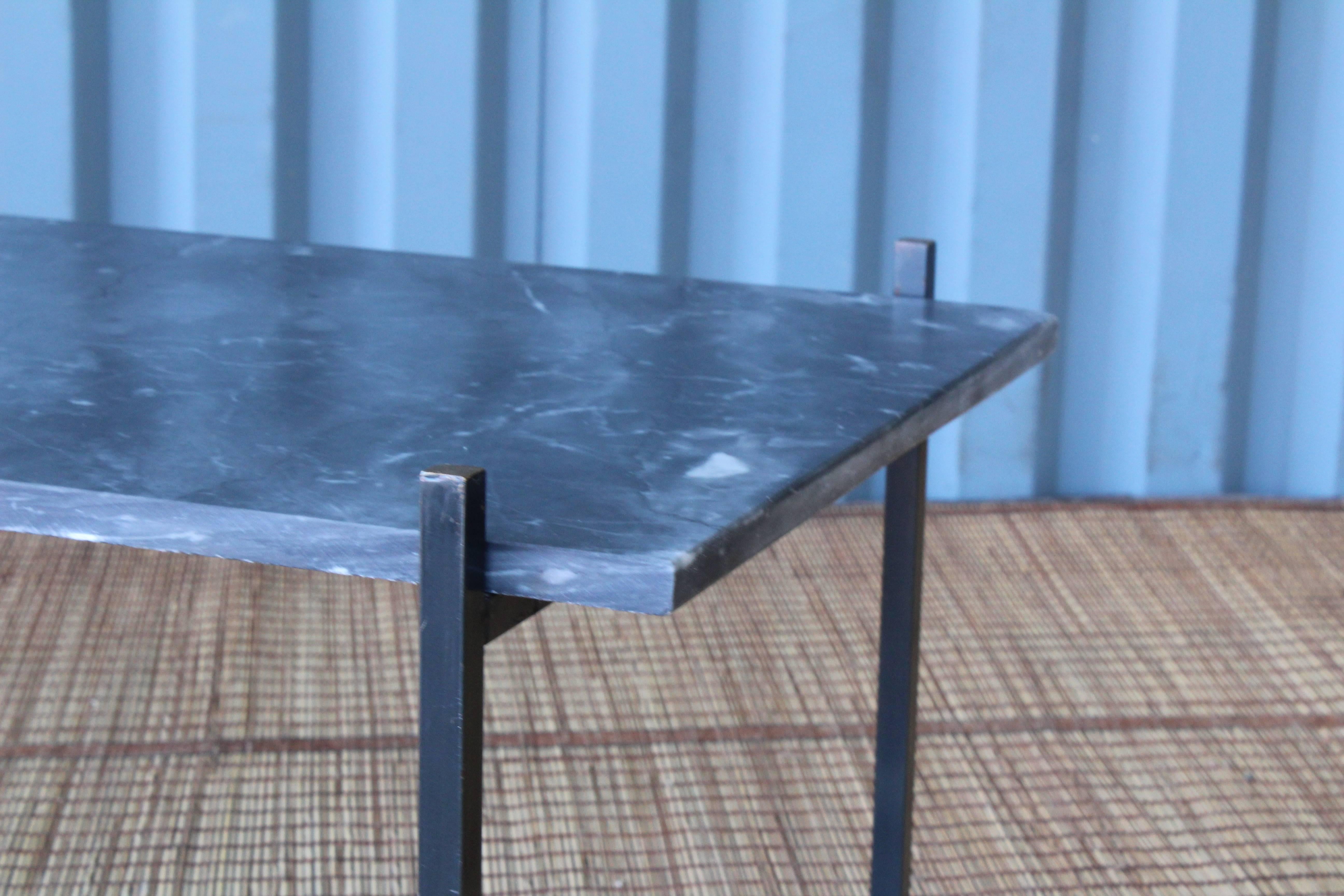 Marble-Top Tables on Metal Bases, Italy, 1960s 1