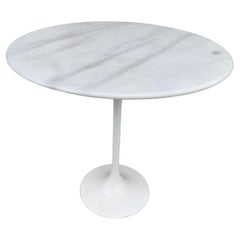 Marble Top Tulip Saarinen Style Side Table