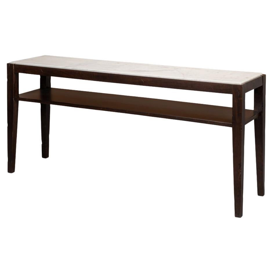 Marble Top Two Tier Console Table