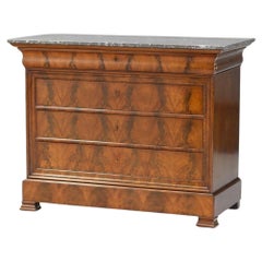 Used Marble Top Walnut Commode
