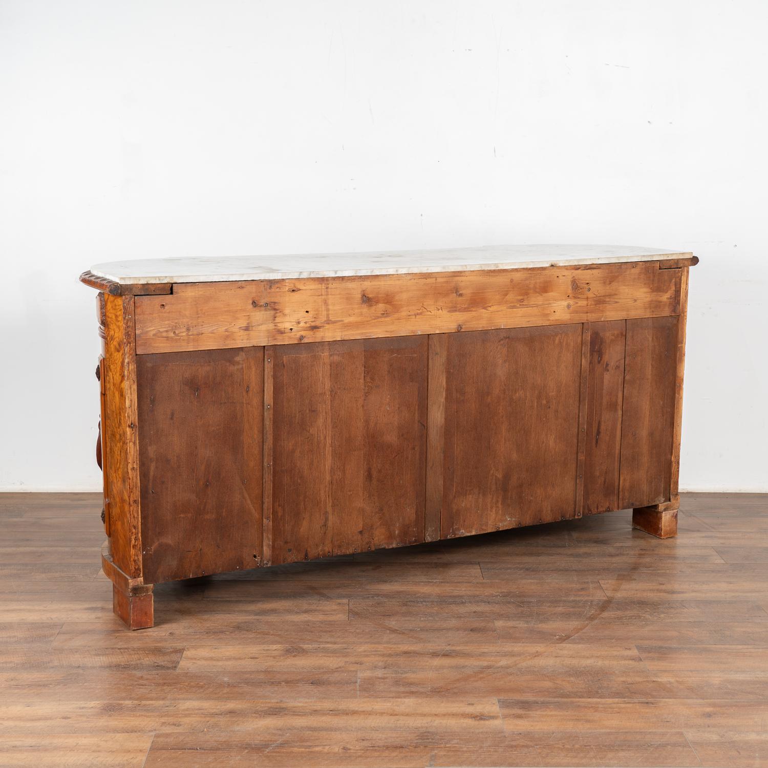Marble Top Walnut Sideboard Buffet, Black Forest Hunt Carving, Sweden circa 1890 8