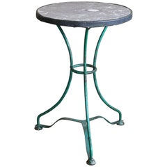 Bistrotisch oder Gueridon mit Marmorplatte aus Frankreich