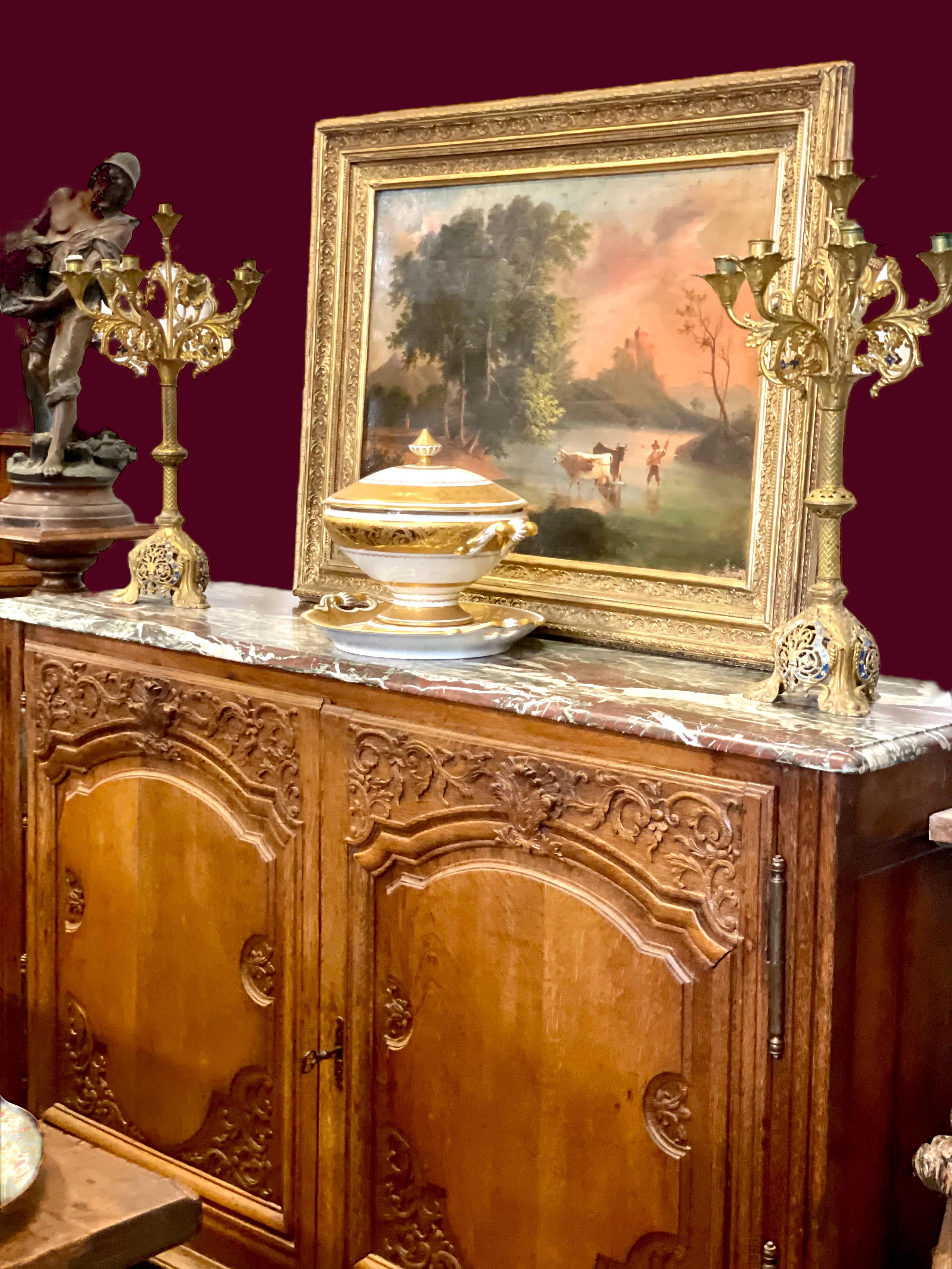 18th Century and Earlier 1730s Louis XV Hunter's Buffet For Sale