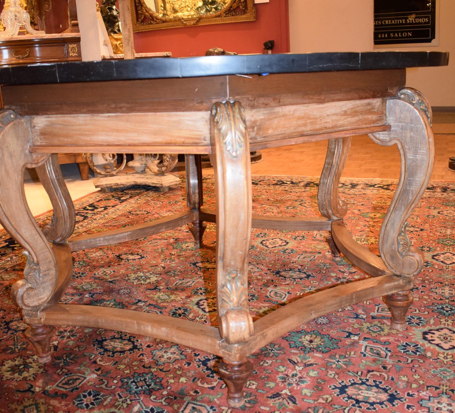 20th Century Marble-Topped Center Table