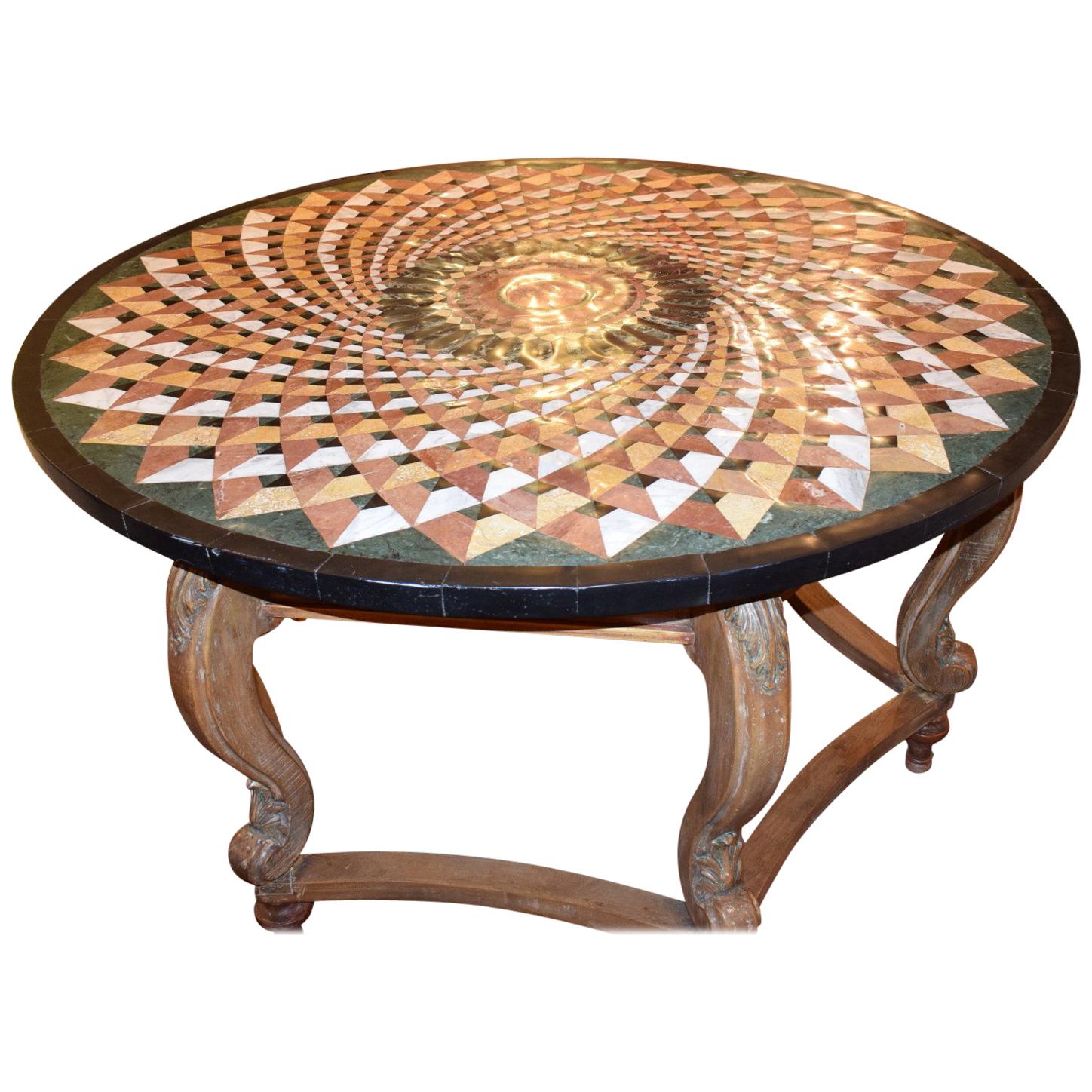 Marble-Topped Center Table