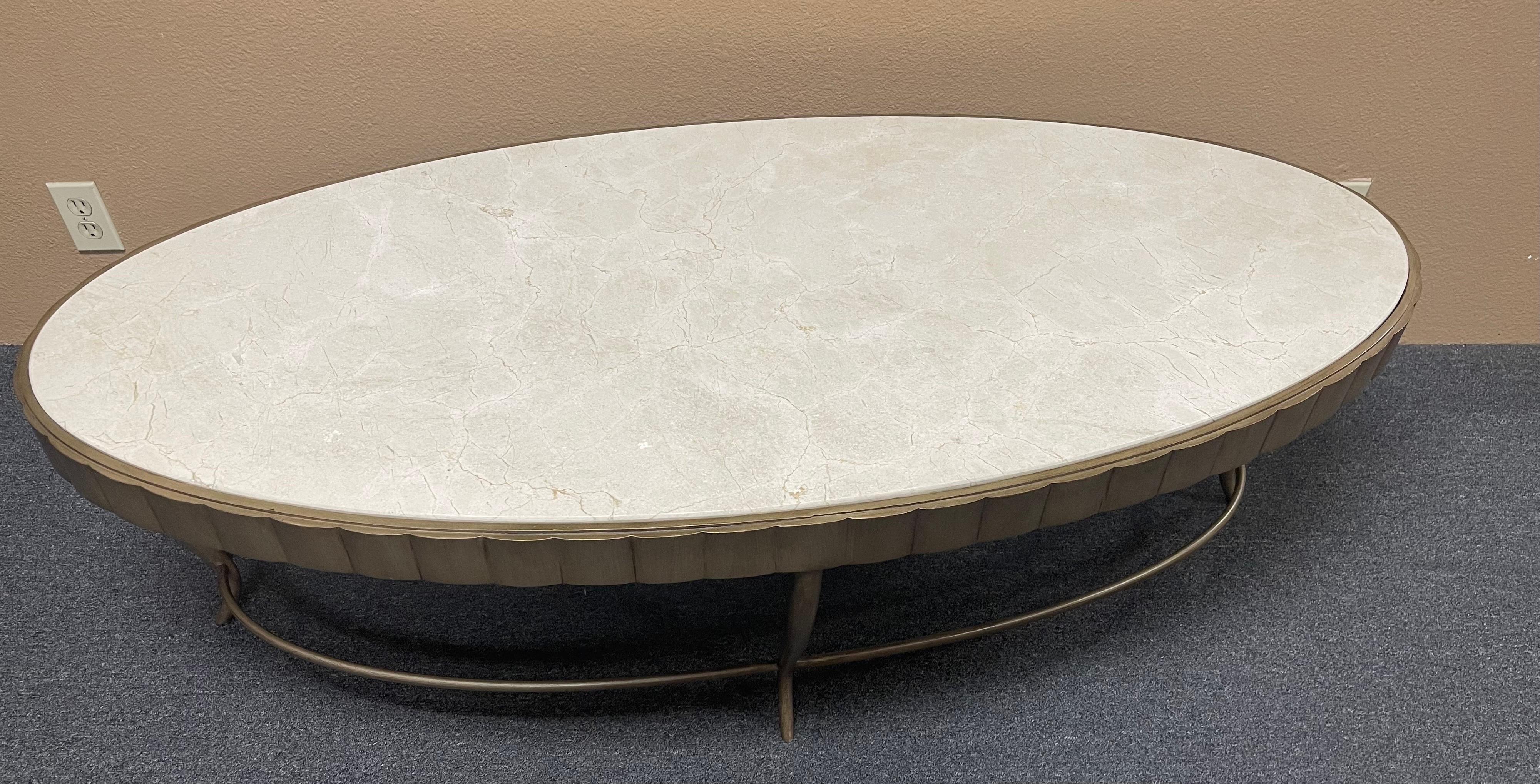 Superbe table basse ovale 