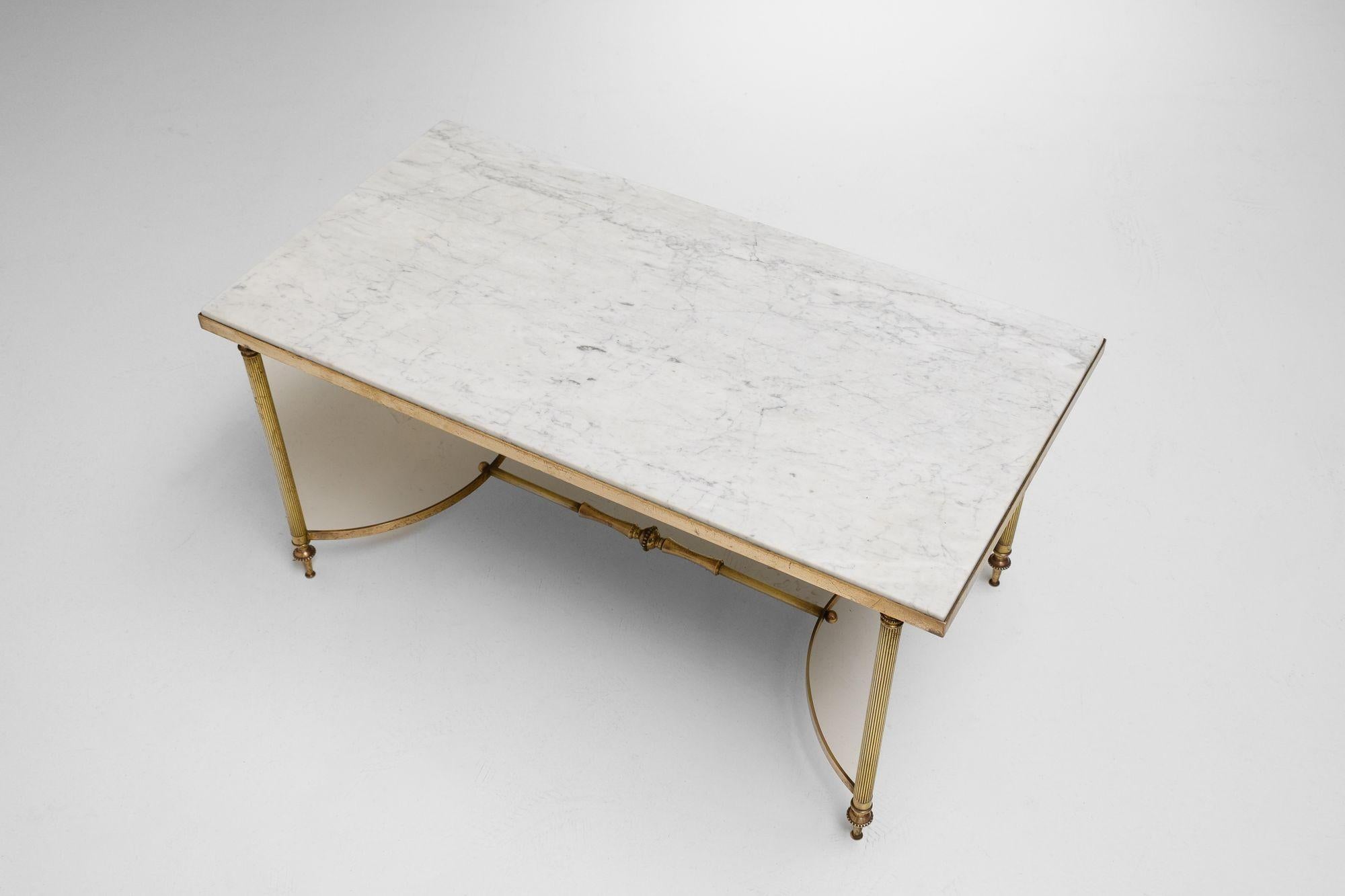 Mid-20th Century Marble Topped Coffee Table For Sale