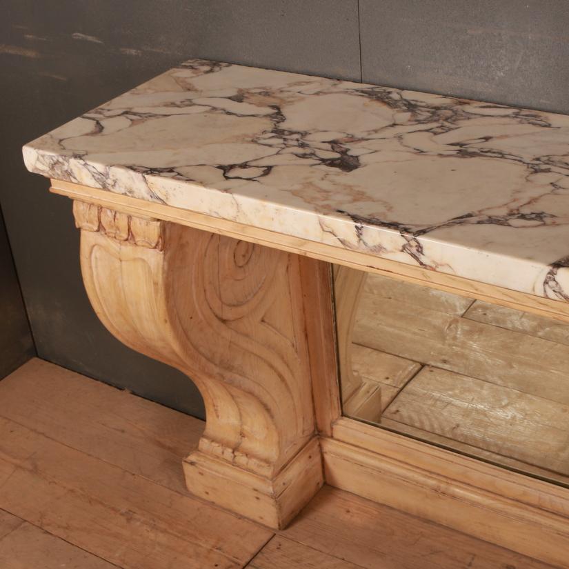 Mirror Marble Topped Console Table