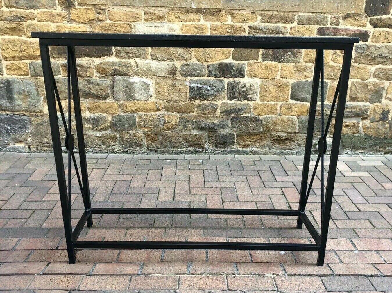 Marble-Topped Console Table Wrought Iron Hall In Good Condition In London, GB
