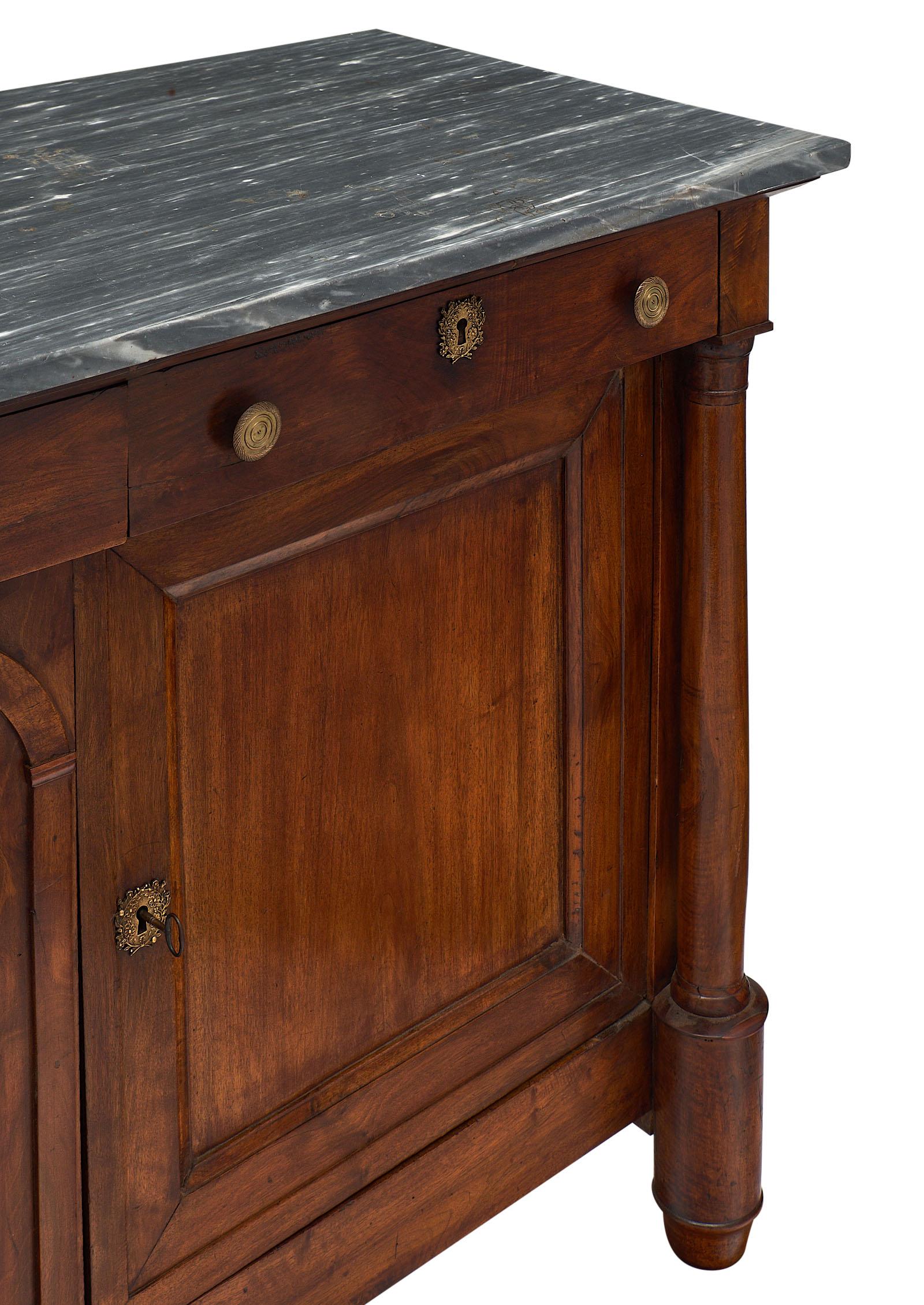 Early 19th Century Marble Topped Empire Period Buffet