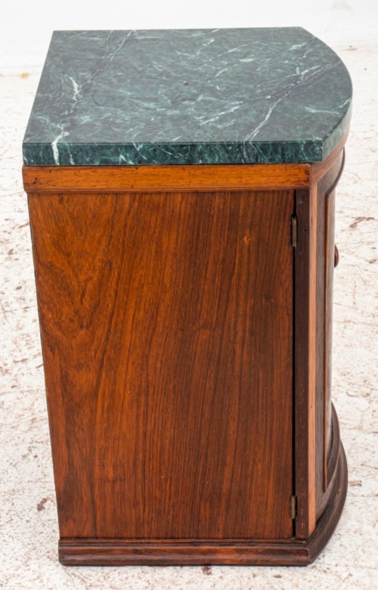 American Marble Topped End Table For Sale
