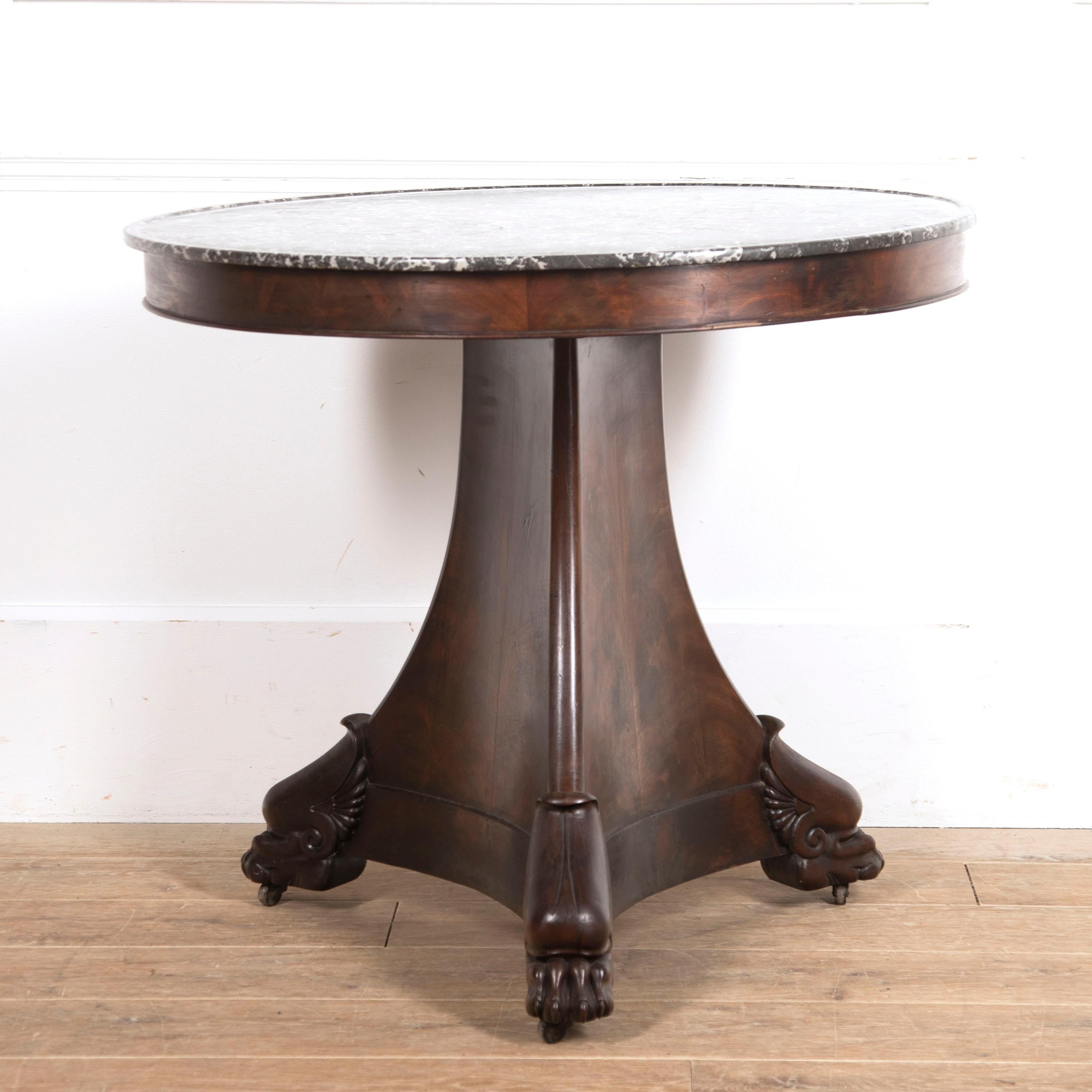 19th Century Marble Topped Gueridon For Sale
