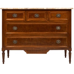 Marble-Topped Louis XVI Style Chest