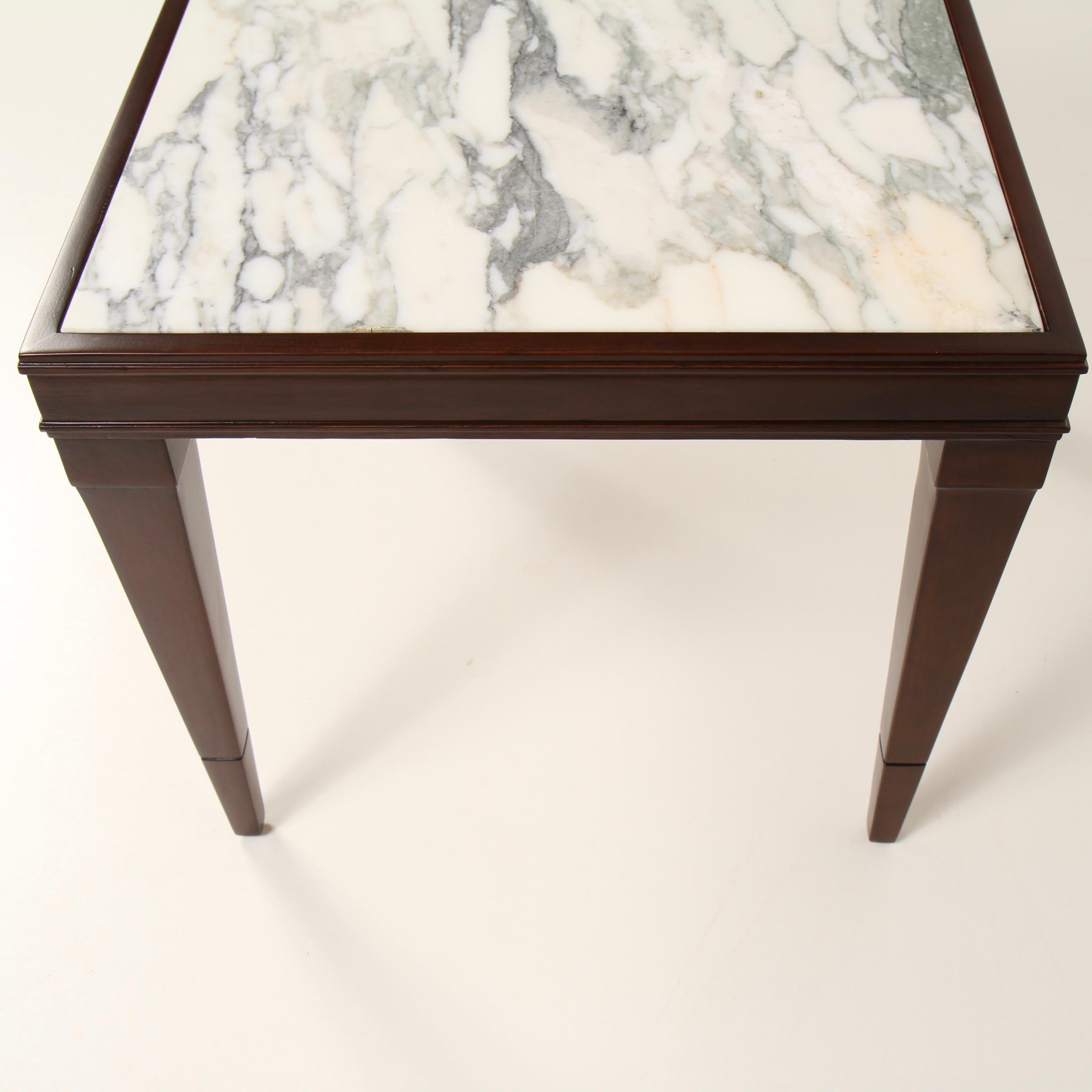 20th Century Marble Topped Side Table by Burkey For Sale