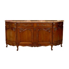 Antique Marble-Topped Sideboard