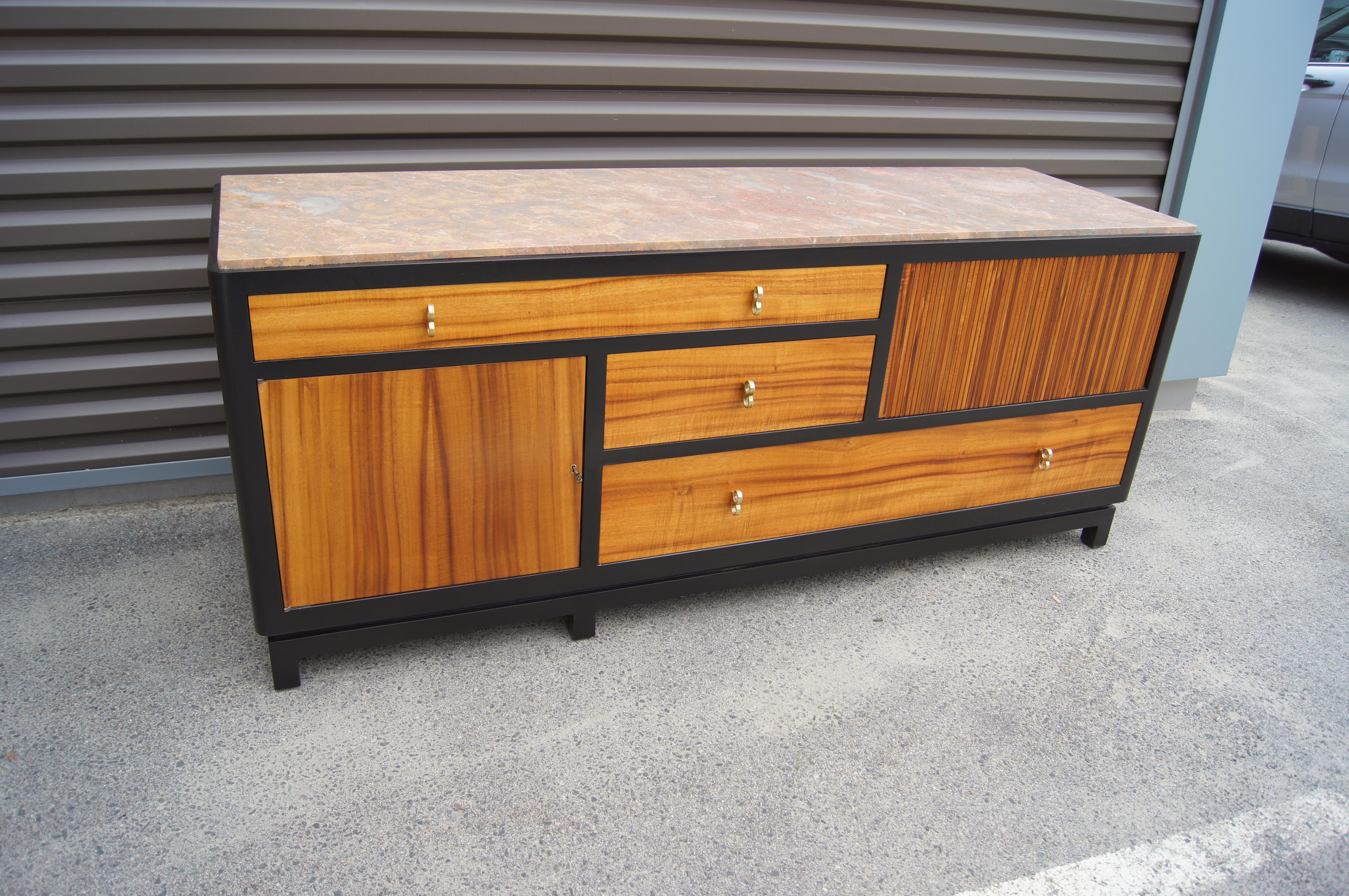 Marble-Topped Tawi Wood Sideboard by Edward Wormley for Dunbar 2