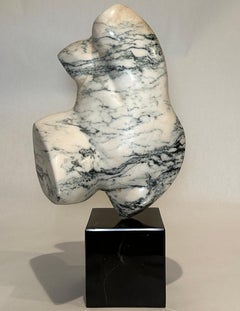 Modern Carved Marble Torso by Luis R. Cuevas