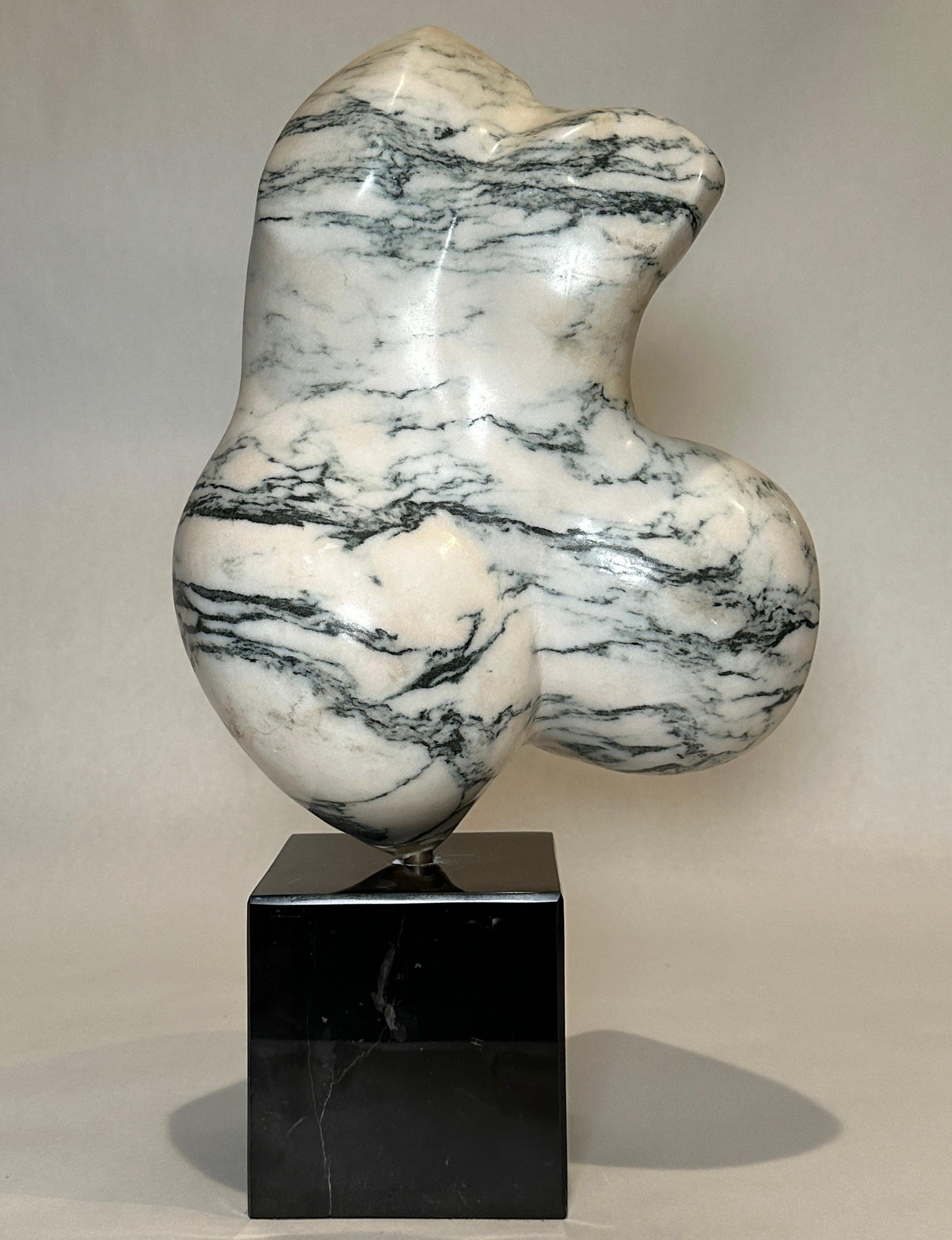 American Modern Carved Marble Torso by Luis R. Cuevas For Sale