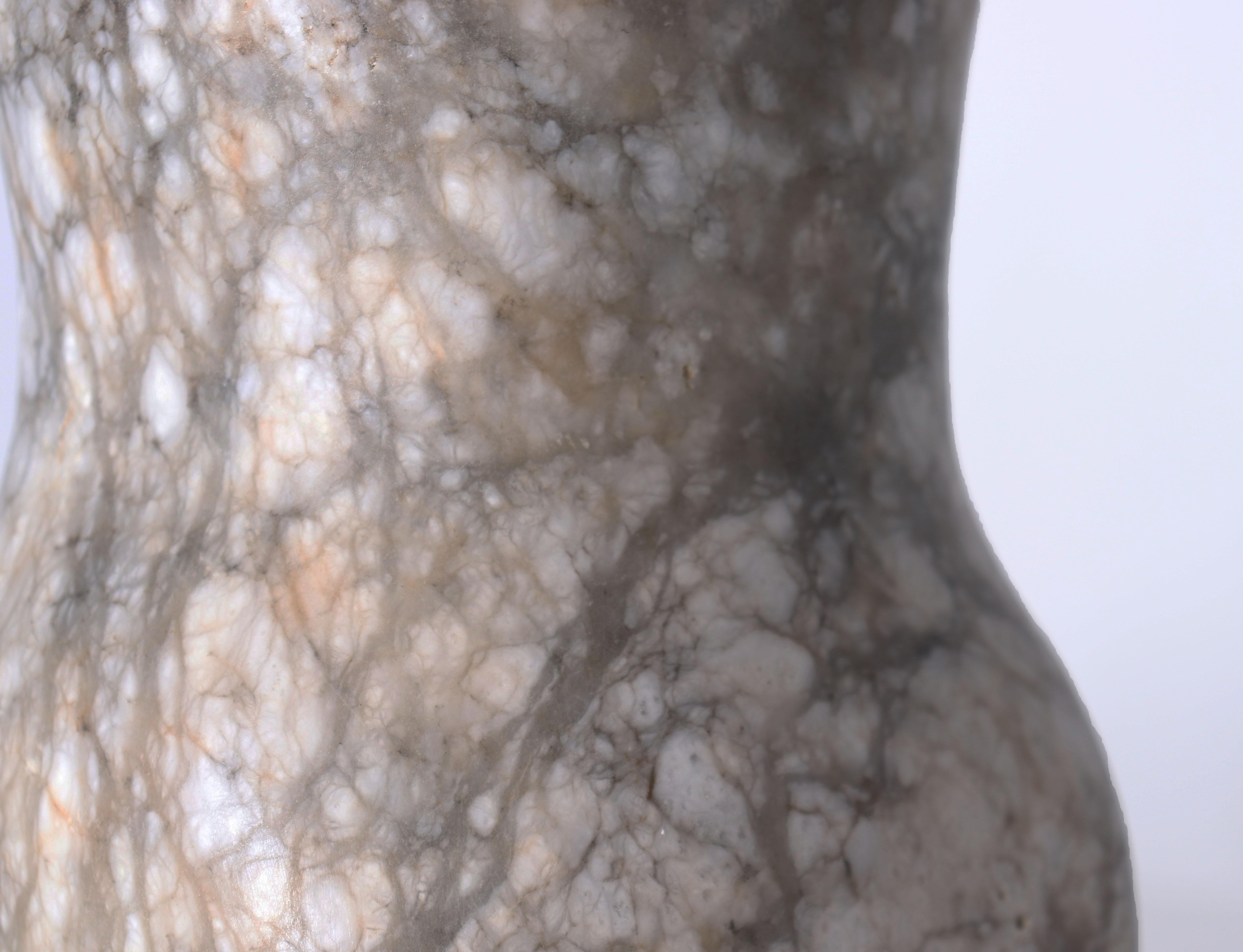 Contemporary Marble Torso by Ny Artist Helga Britnitzer