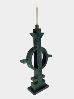 Marble Totem I, Candleholder Sculpture by Arturo Erbsman