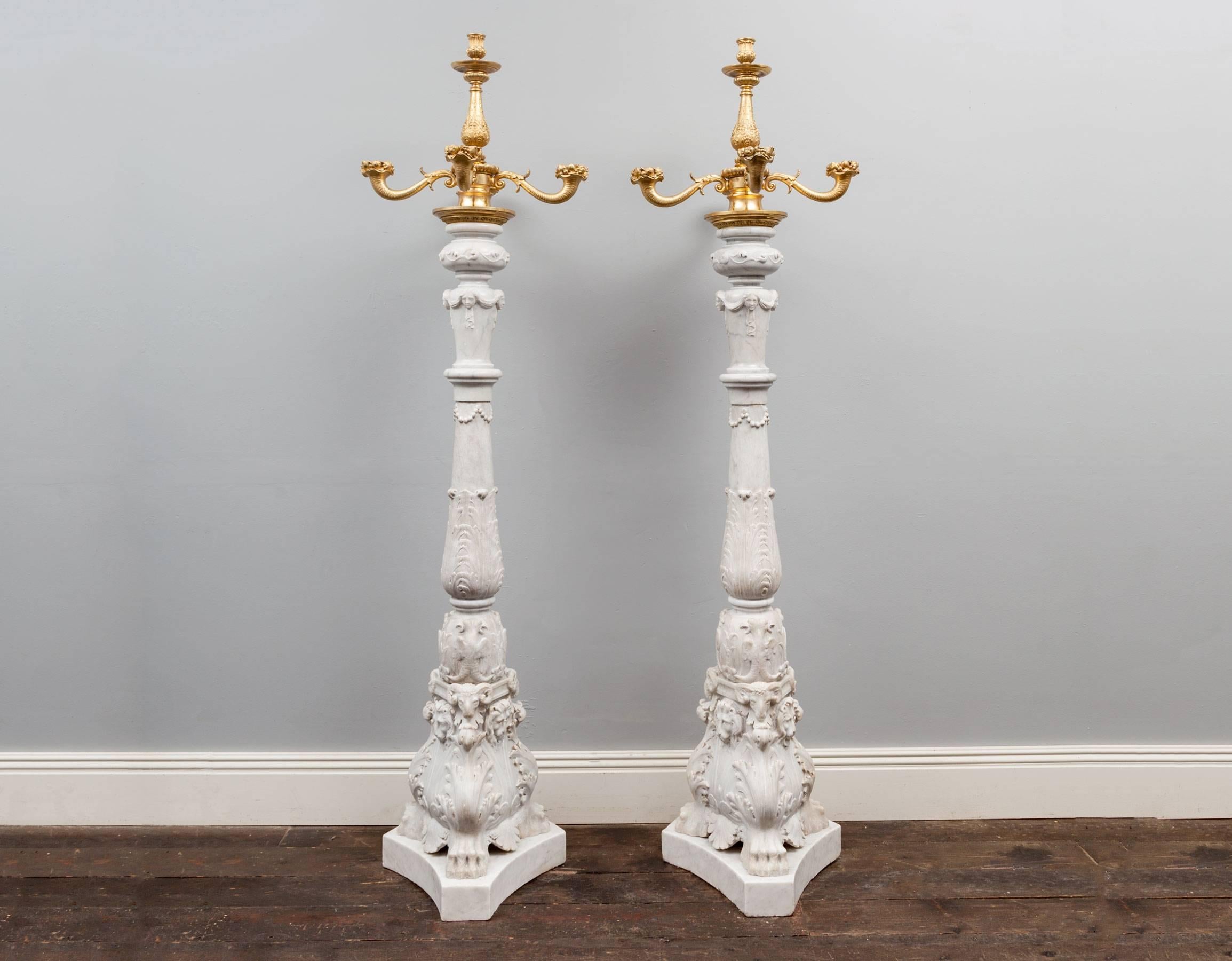 Carved Marble Toucheres