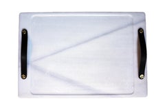 Marble Tray, Macael Tone with Leather Straps, Large