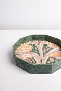 Moderno Zanellato/Bortotto vassoio / Vaso in marmo Verde Guatemala