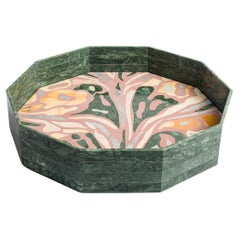 Moderno Zanellato/Bortotto vassoio / Vaso in marmo Verde Guatemala
