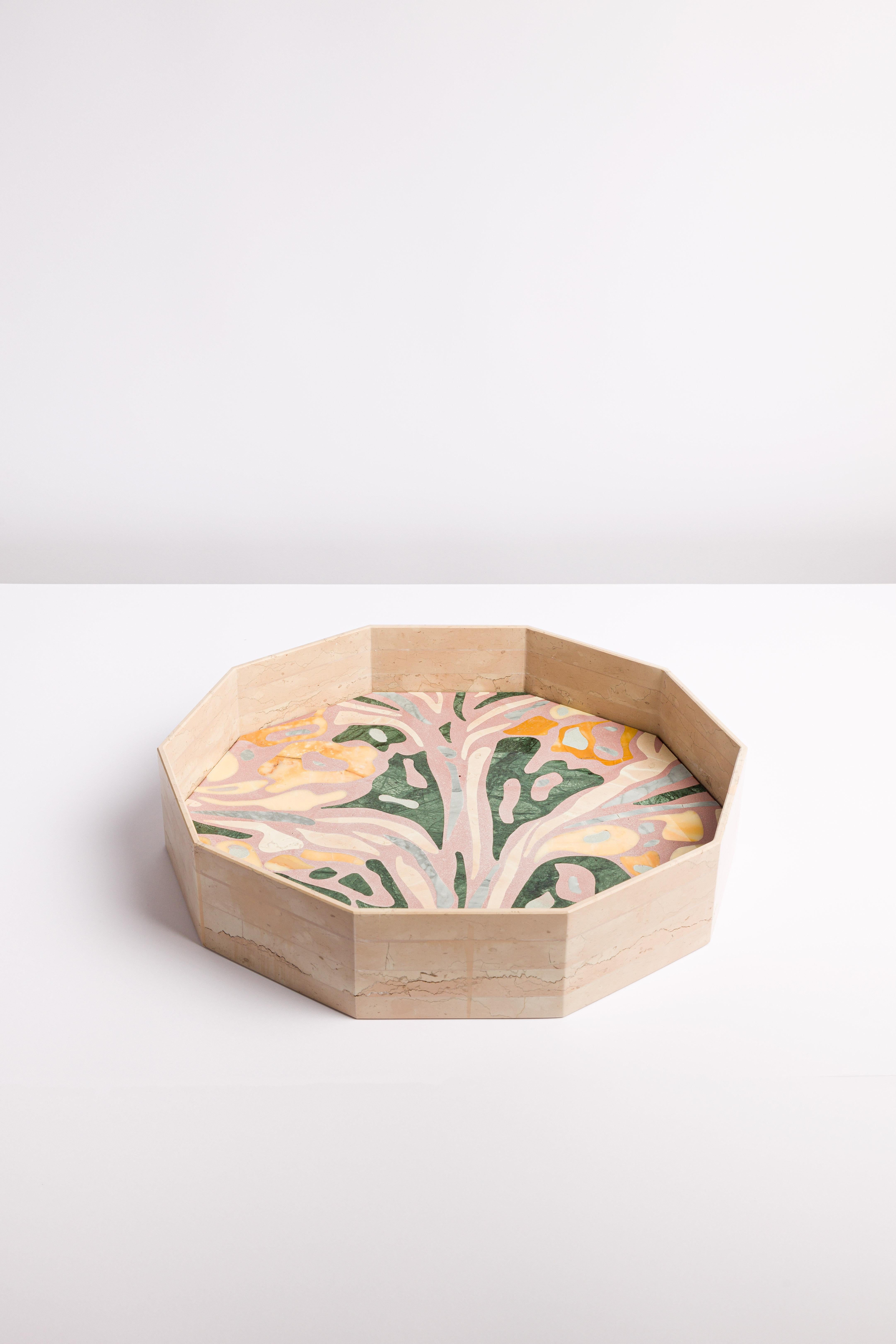 italien Vase / Vassoio Moderno Zanellato Bortotto en marmo Rosa Asiago  en vente
