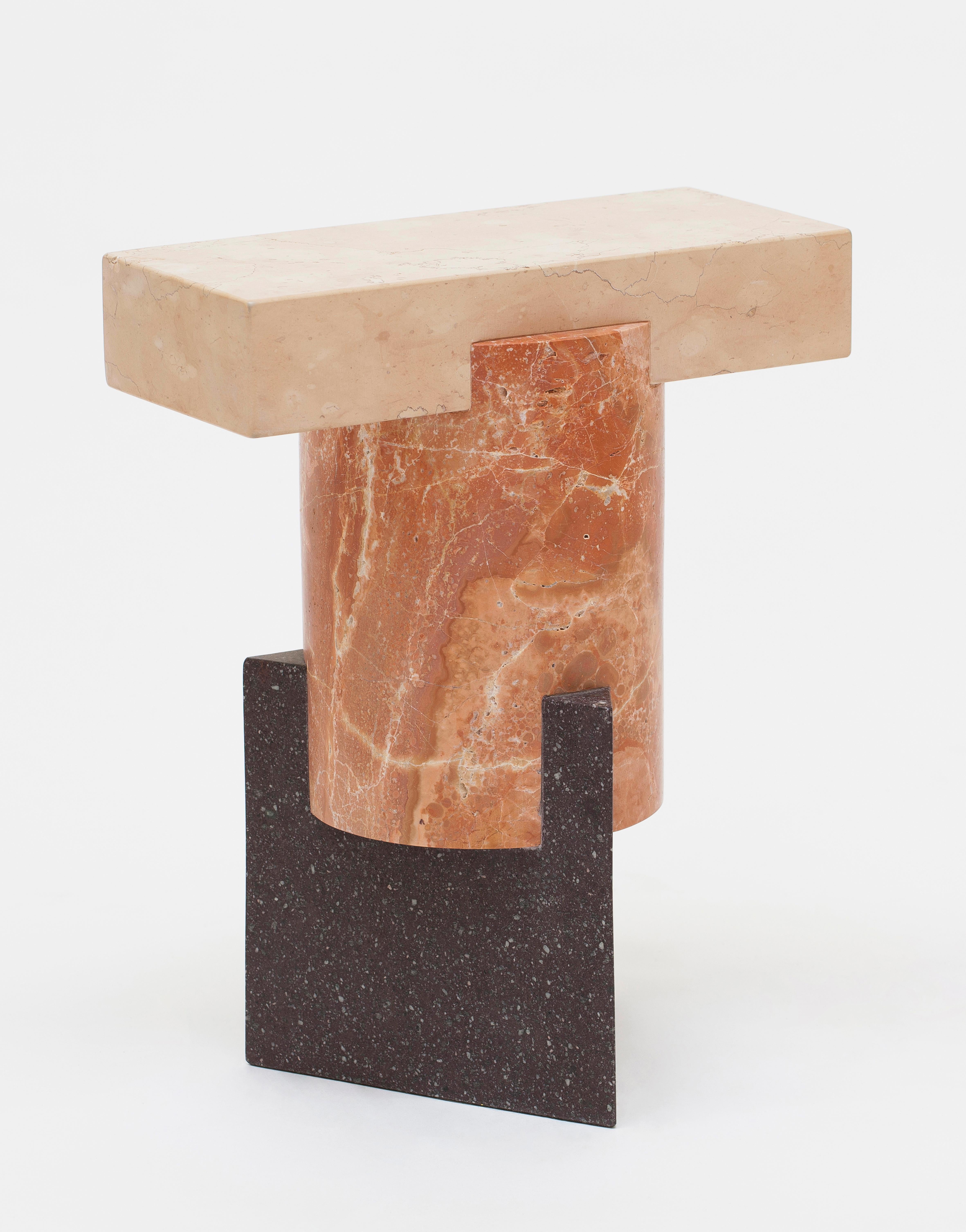 Modern Marble Tuskan Chroma Stool by Oeuffice For Sale