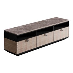 Marble TV Cabinet with 3 Drawers