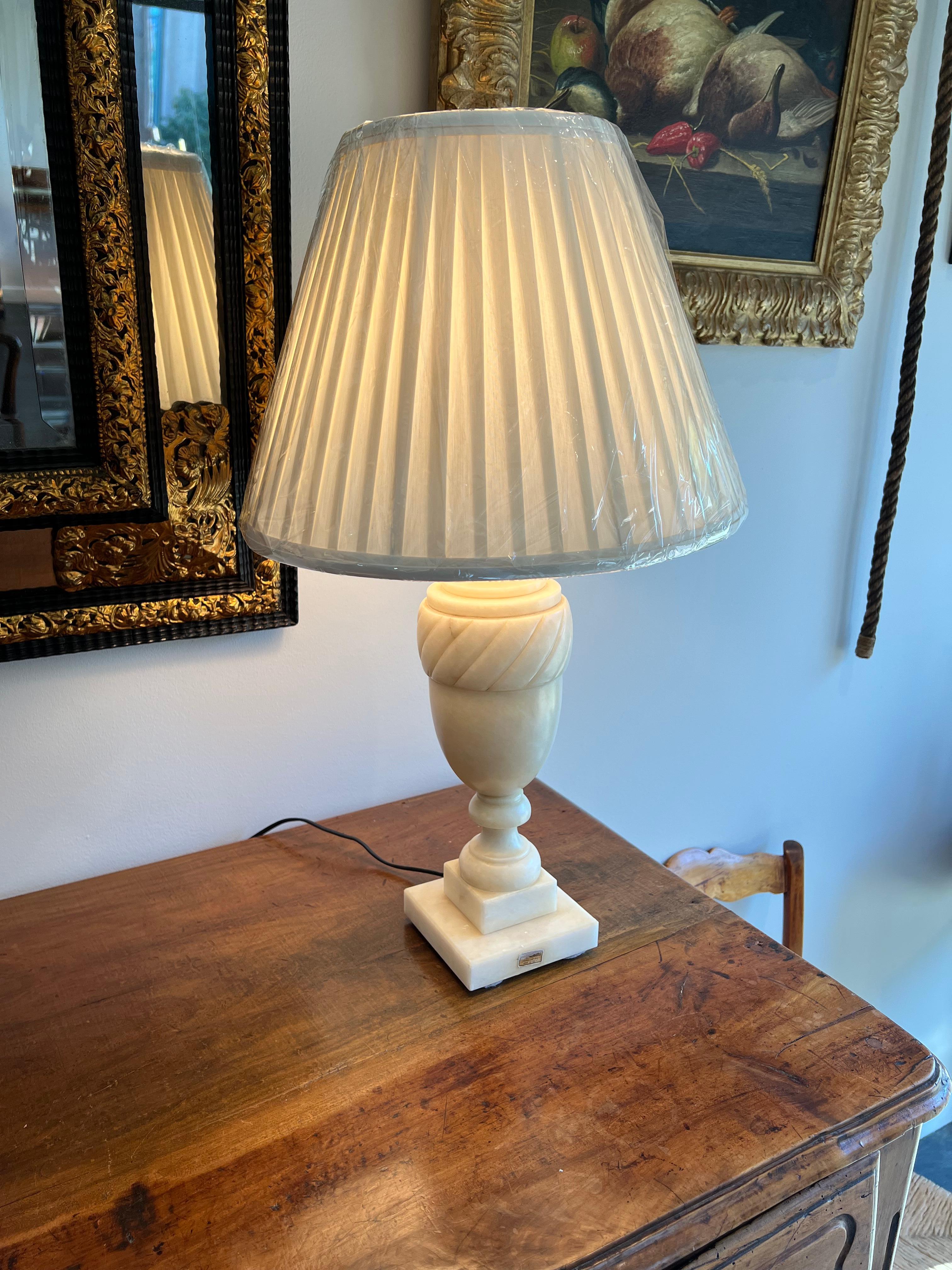 Neoclassical Revival Marble Urn Form Lamp For Sale