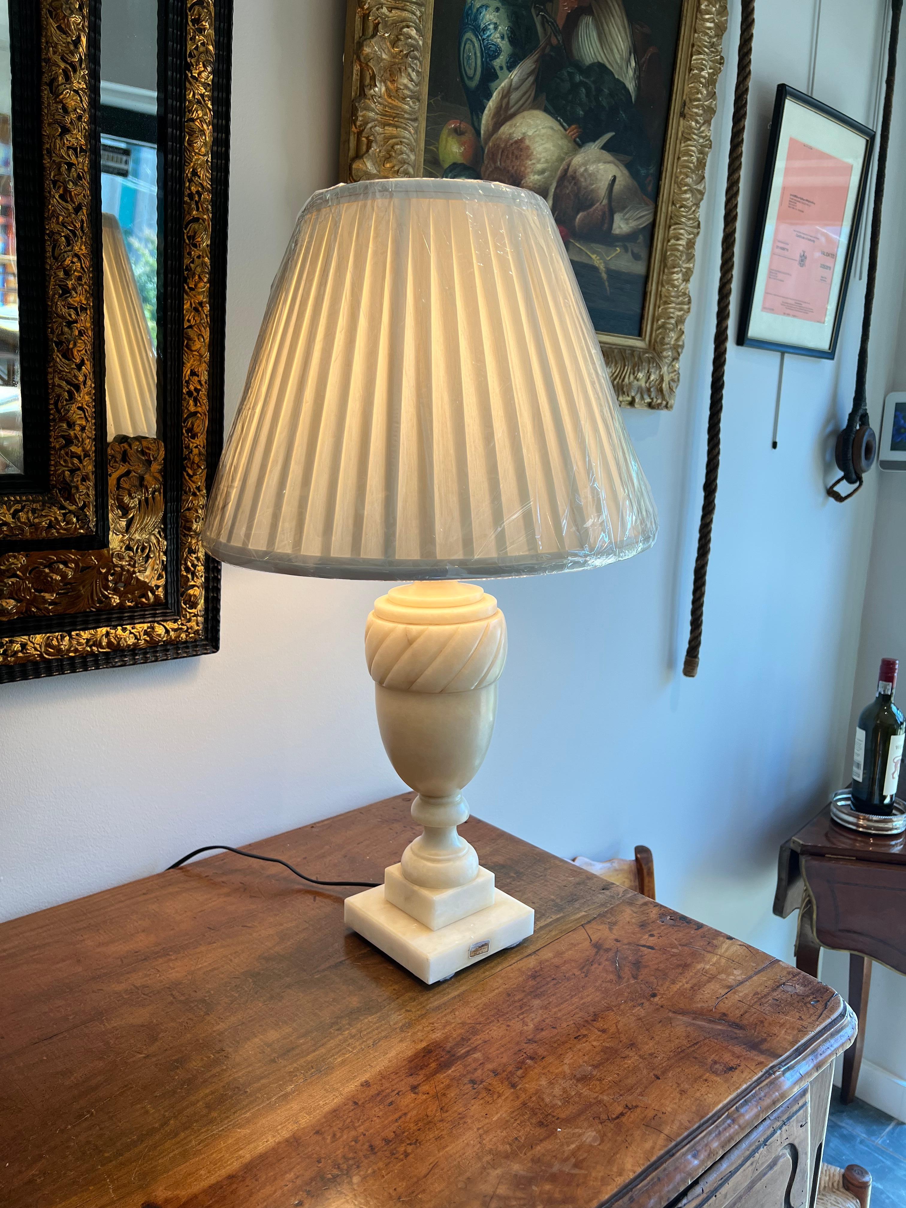 20th Century Marble Urn Form Lamp For Sale