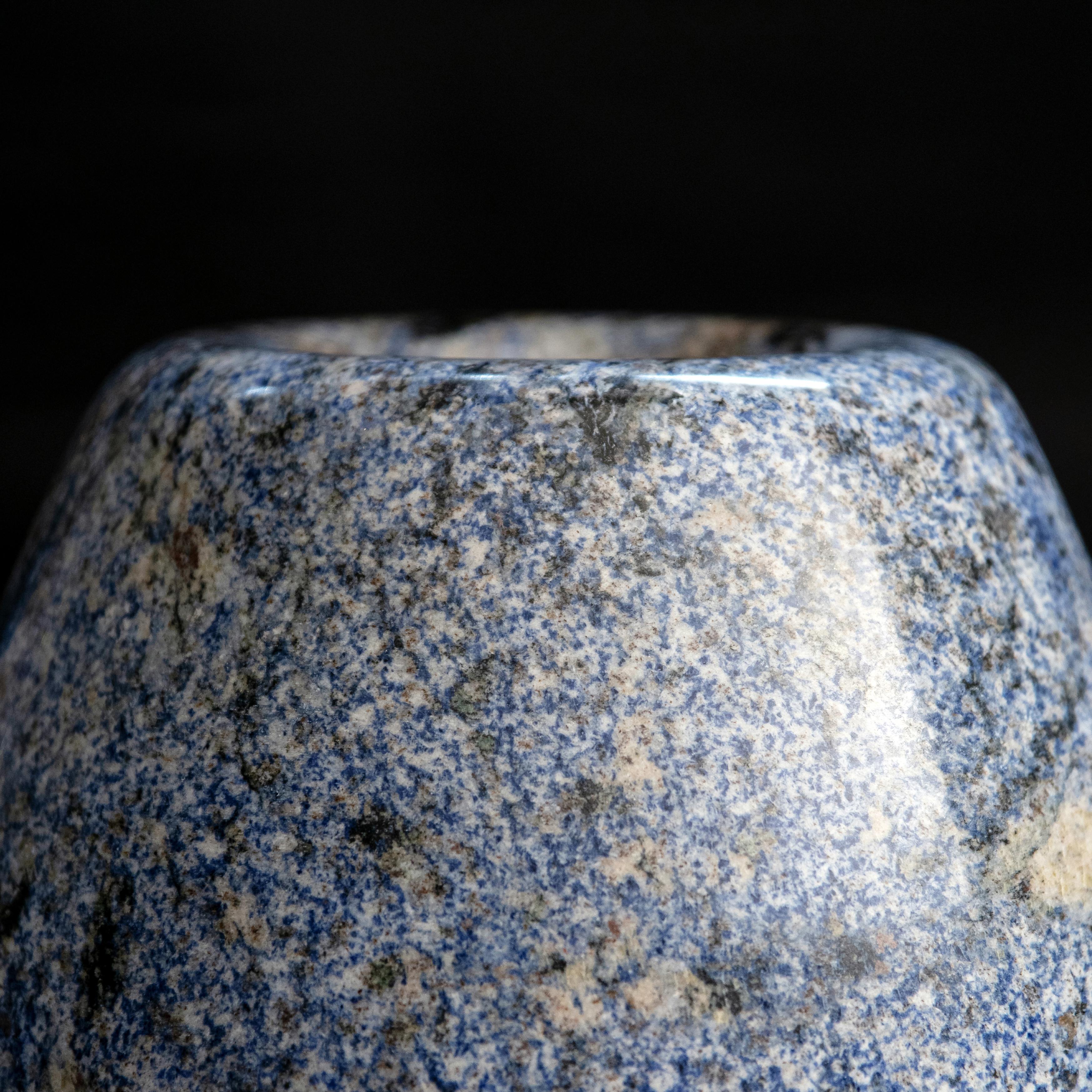 Designed by Franco Albini in 1940 and edited by Officina della Scala for the very first time from a sketch belonging to a project called “Furniture Perspective”; this vase in an unique piece made of a single block of precious marble - called Azul