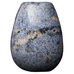 Vase en marbre Azul Bahia h25 design Franco Albini, édité par Officina della Scala