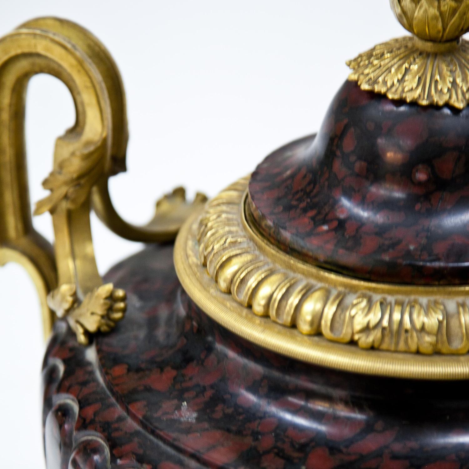 Bronze Marble Vase, France, Second Half of the 19th Century For Sale