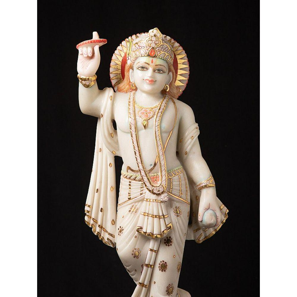 Material: marble
88,5 cm high 
35 cm wide and 16 cm deep
Weight: 46.50 kgs
Originating from India
Hand carved from a single block of white marble









