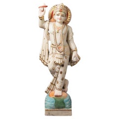 statue en marbre Vishnu d'Inde d'origine indienne