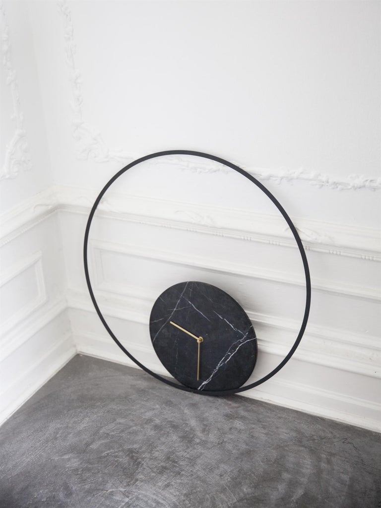Marble Wall Clock, Black, Designed by Norm Architects For Sale at 1stDibs