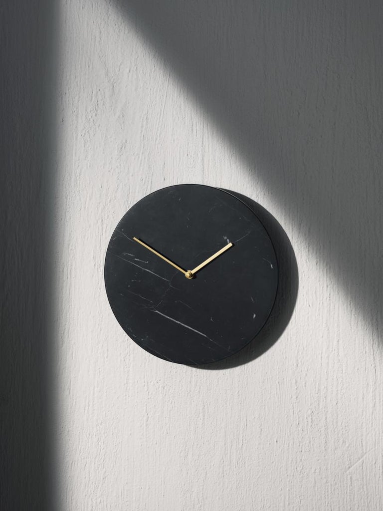 Marble Wall Clock, Black, Designed by Norm Architects For Sale at 1stDibs