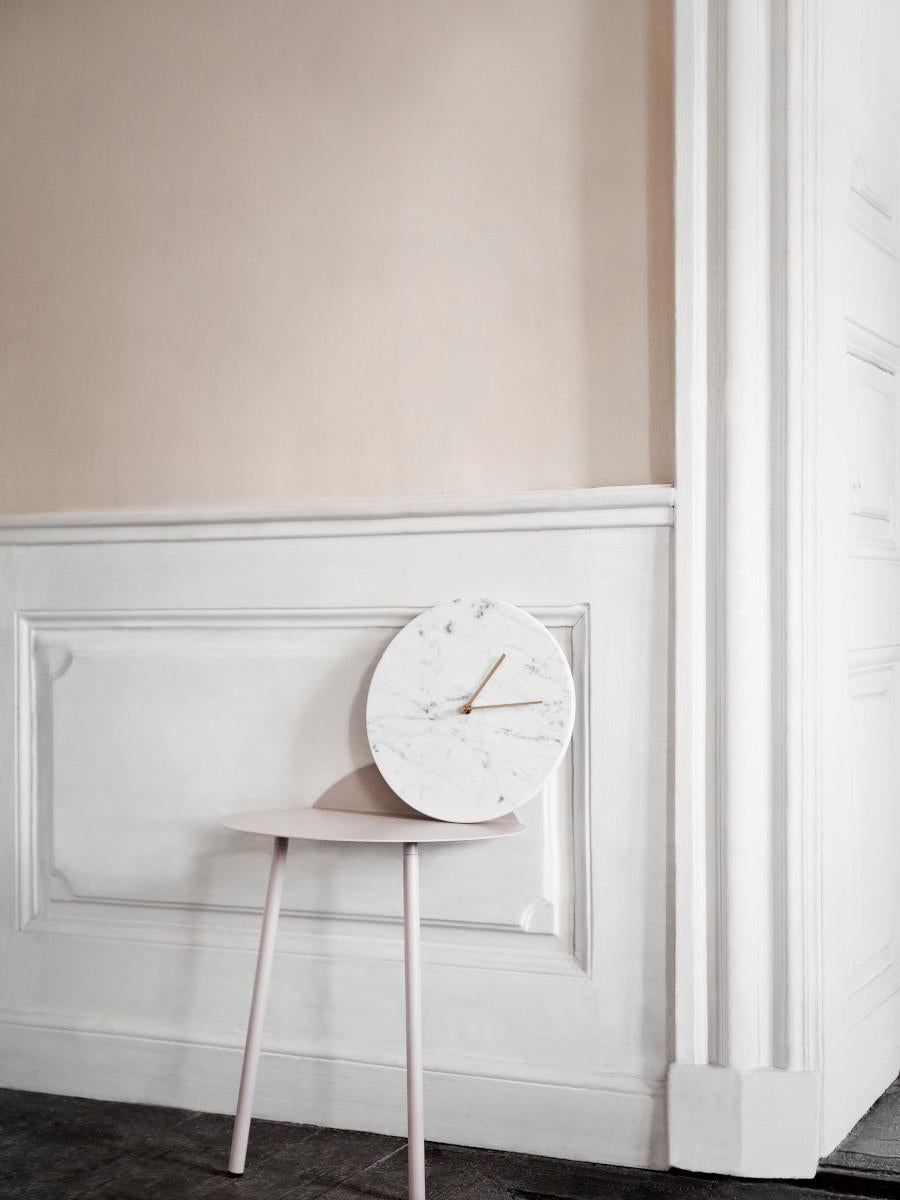 Marble Wall Clock, White, Designed by Norm Architects In New Condition For Sale In San Marcos, CA